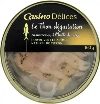 Géant Casino Le Thon dégustation poivre vert et arôme naturel de citron offre
