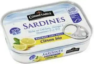 Géant Casino Sardines marinade sans huile citron Bio offre