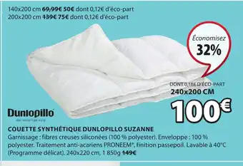 JYSK Coutte Synthétique Dunlopillo Suzanne offre