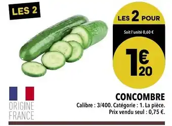Supeco Concombre offre