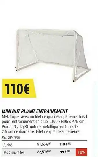Decathlon Mini But Pliant Entrainement offre
