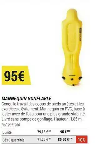 Decathlon Mannequin Gonflable offre