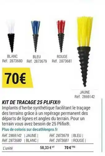 Decathlon Kit De Tracage 25 Plifix offre