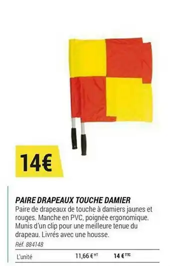 Paire Drapeaux Touche Damier