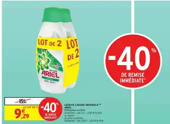 Intermarché Contact Lessive Liquide Originale Ariel offre