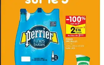 Leader Price Perrier Fines Bulles offre