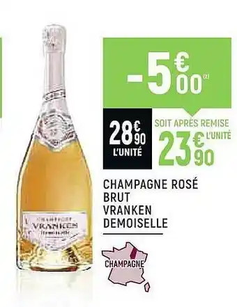 Spar Champagne Rosé Brut Vranken Demoiselle offre