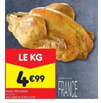 Leader Price Poulet Rôti Entier offre