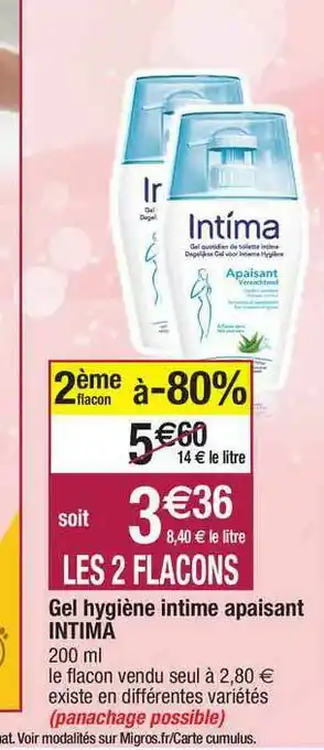 Gel Hygiène Intime Apaisant Intima