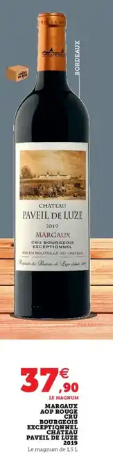 Super U Margaux aop rouge cru offre