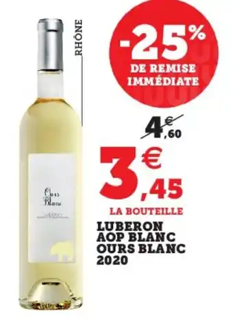 Super U Luberon aop blanc ours blanc 2020 offre