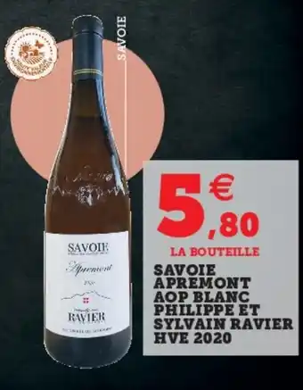 Super U Savoie apremont aop blanc offre