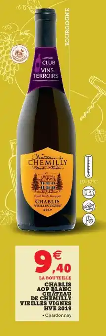 Super U Chablis aop blanc château offre