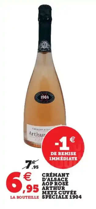Super U Crémant d'alsace aop rose offre