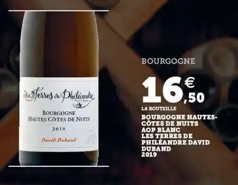 Super U Bourgogne hautes-cotes de nuits aop blanc offre