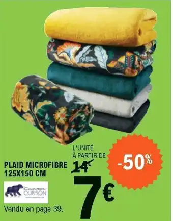 E.Leclerc Plaid microfibre offre