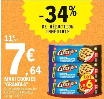 E.Leclerc Maxi cookies "granola" offre