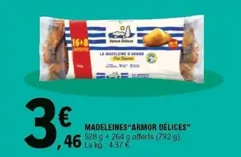 E.Leclerc Madeleines "armor délices" offre