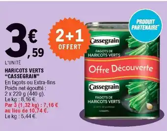E.Leclerc Haricots verts 'cassegrain" offre