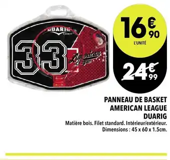Panneau de Basket American League Duarig