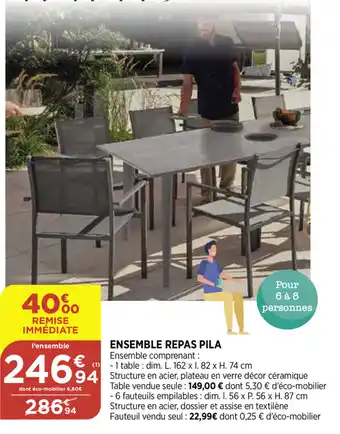 Bi1 Ensemble Repas Pila offre