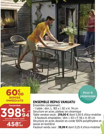 Bi1 Ensemble Repas Vanuatu offre