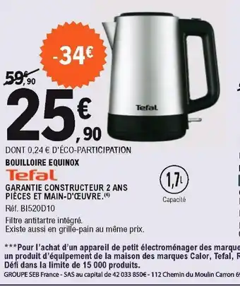 E.Leclerc Bouilloire equinox offre