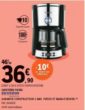 E.Leclerc Cafetière Filtre offre