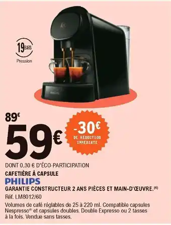 E.Leclerc Cafetière à capsule offre