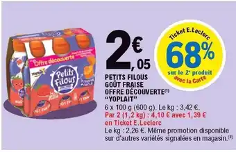 E.Leclerc Petits filous goût Fraise Offre Découverte offre