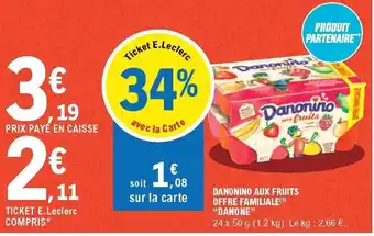 E.Leclerc Danonino aux Fruits Offre Familiale offre