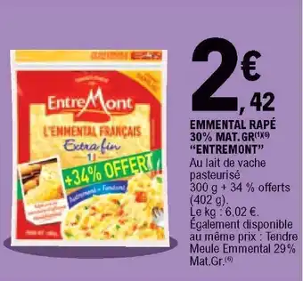 E.Leclerc Emmental rape 30% mat.gr offre