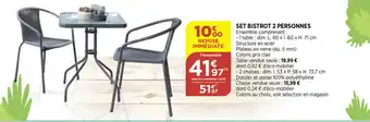 Bi1 Set Bistrot 2 Personnes offre