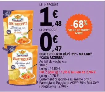 E.Leclerc Quattrocento rapé 31% Mat.Gr offre