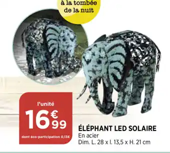 Bi1 Eléphant Led Solaire offre