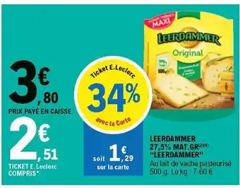 E.Leclerc Leerdammer 27,5% offre