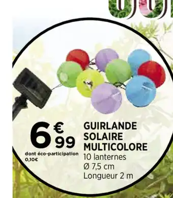 Bi1 Guirlande Solaire Multicolore offre