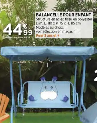 Bi1 Balancelle pour Enfant offre