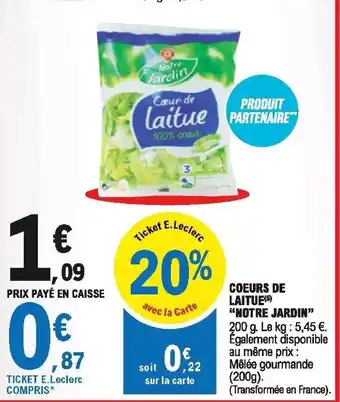 E.Leclerc Coeurs de Laitue offre