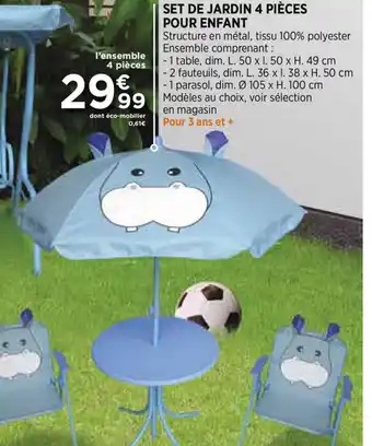 Bi1 Set De Jardin 4 pièces Pour Enfant offre