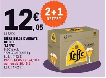 E.Leclerc Bière belge d'Abbaye Blonde offre