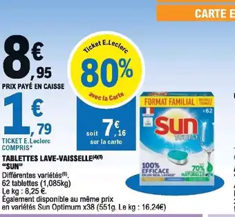 E.Leclerc Tablettes lave-vaisselle offre