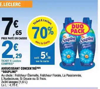 E.Leclerc Adoucissant Concentré offre