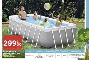 Bi1 Kit piscine Prism Frame Rectangulaire Tubulaire offre
