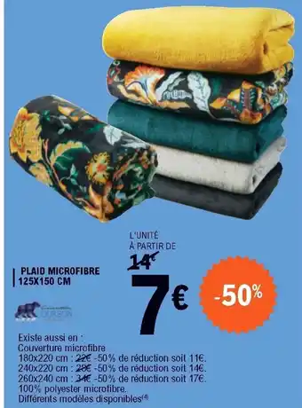 E.Leclerc Plaid Microfibre offre