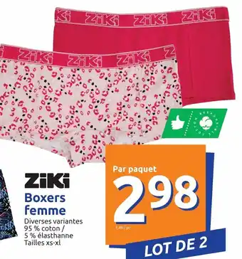 Action Boxers Femme offre
