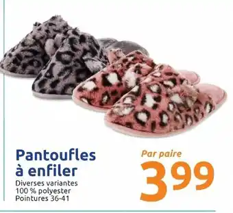 Action Pantoufles À Enfiler offre