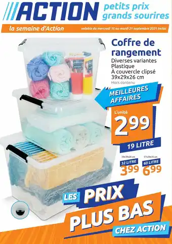 Action Coffre De Rangement offre