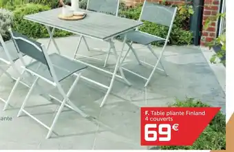 Gifi Table pliante Finland 4 Couverts offre