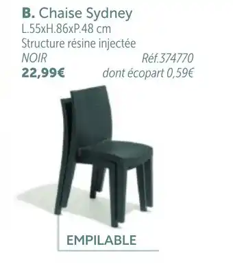 Gifi Chaise Sydney offre